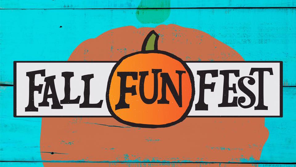 fall fun fest logo with pumpkin